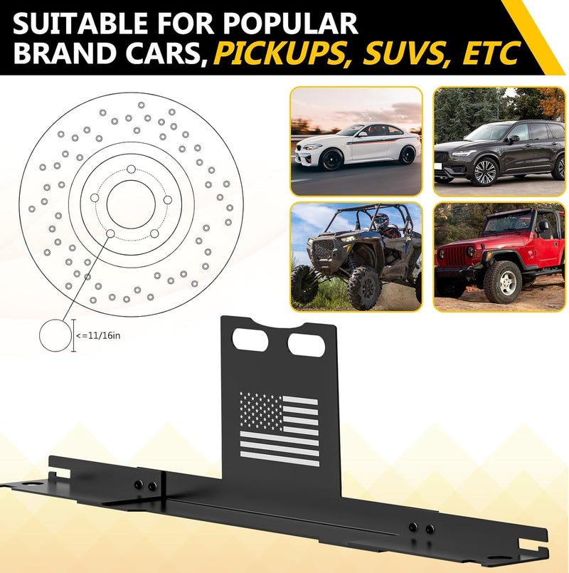 Surfcabin Wheel Alignment Tool Heavy Duty Toe Alignment Plates, No Caliper Removal Needed, Automotive Alignment Tools with Imperial Tape Measures, Compatible with Most Cars, Trucks, and SUVs - Image 3